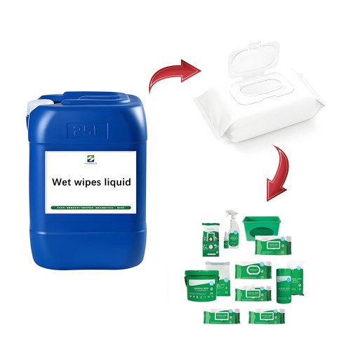 Wet wipe liquid for household cleaning and wiping