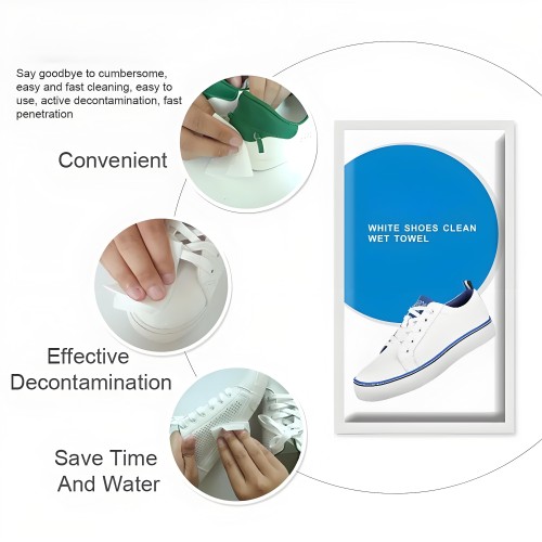 White Shoes Cleaning Wipes Liquid  Sneakers Quick Clean Wet Tissue Liquid Supplier