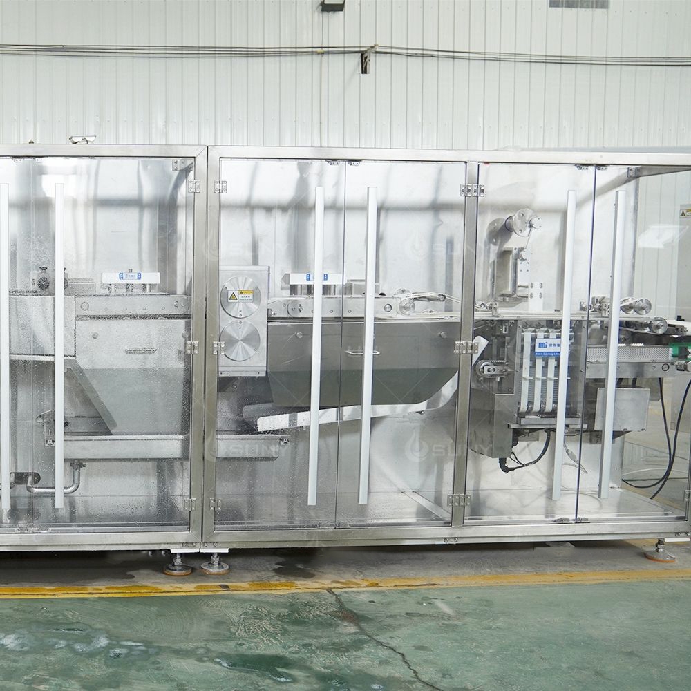 30PCS Shoe Wipes Making and Packing Machine Down Jacket Cleaning Wet Wipes Production Line with Twins Small Roll