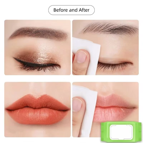 Natural polyol-containing makeup remover wipe liquid