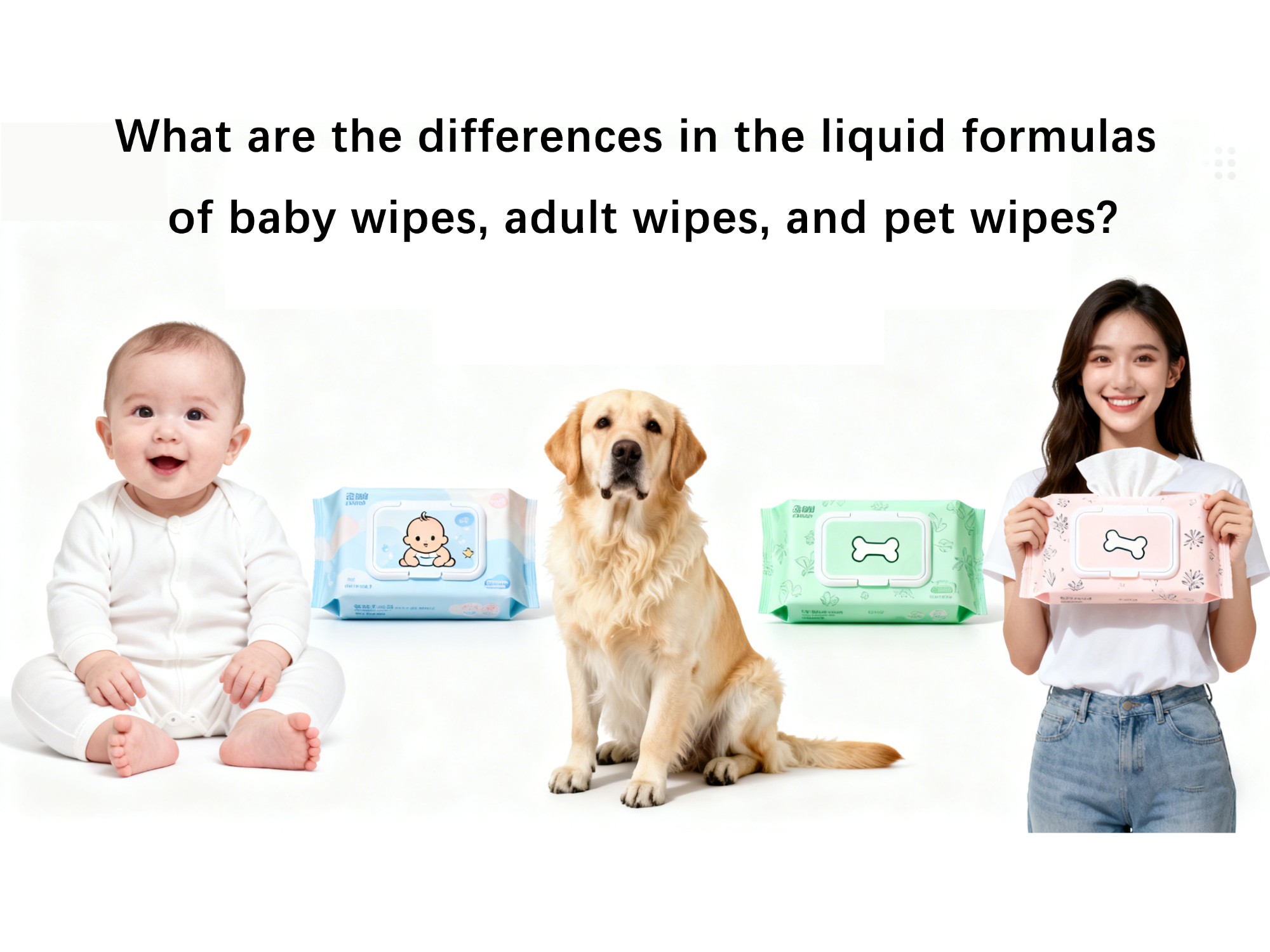 Apa perbedaan dalam rumus cair dari tisu bayi, tisu dewasa, dan tisu hewan peliharaan?