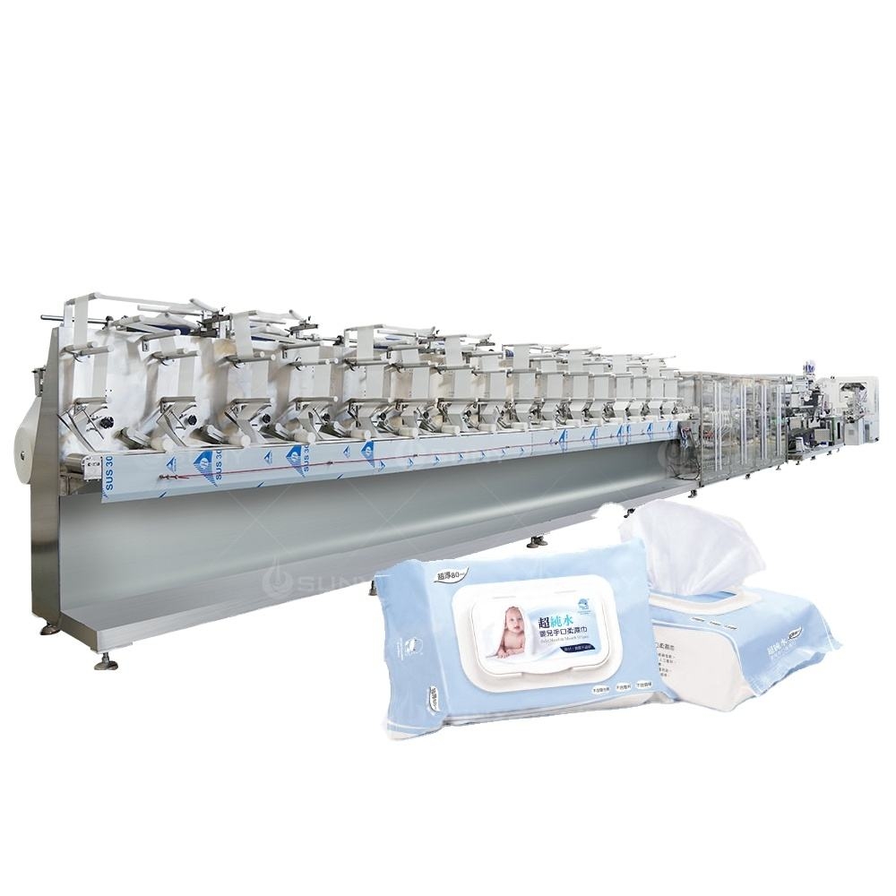Máquina de fabricación de tejido higiénico de toallitas húmedas de la línea de producción completa totalmente automática de alta velocidad